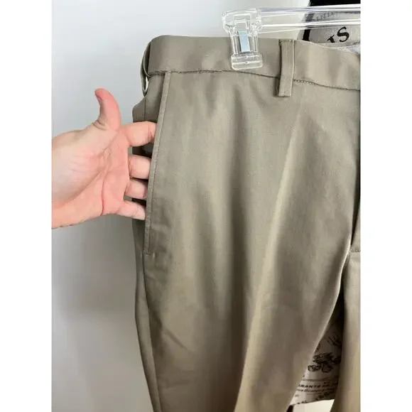 Hagger Classic Fit Tan Khaki Dress pants with pockets - Picture 3 of 9